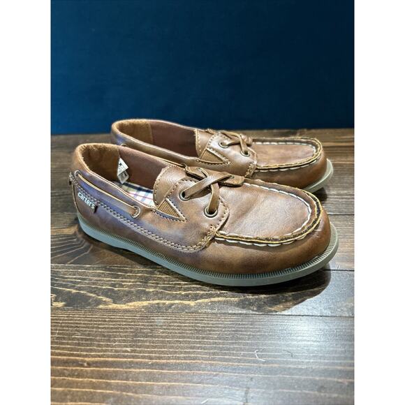 CARTERS TODDLER BROWN LOAFERS Size 13 Slip On EUC - Picture 1 of 6